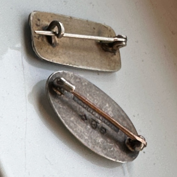 Antique English Enamel Pin Set - Picture 2 of 4